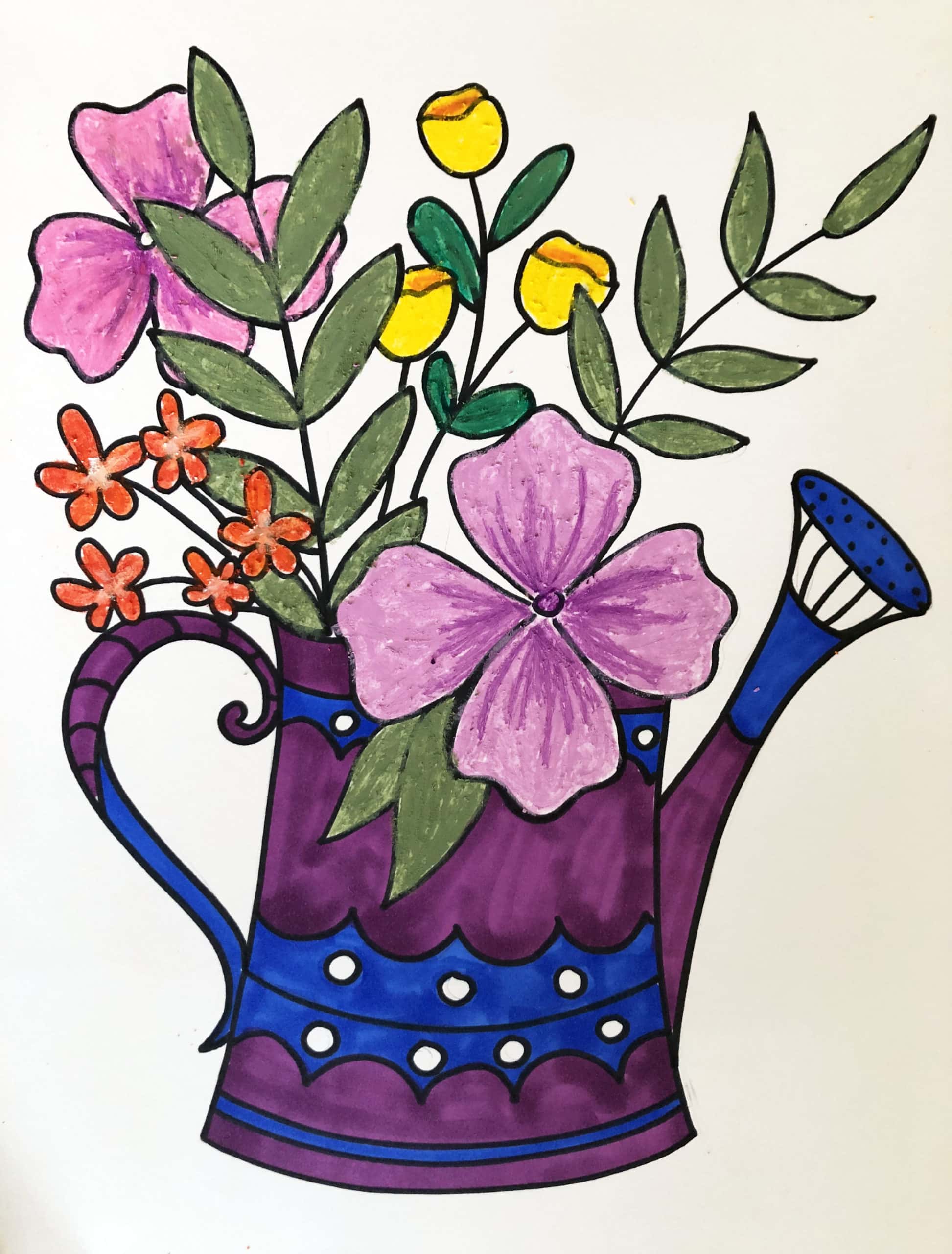 Floral Watering Can L2