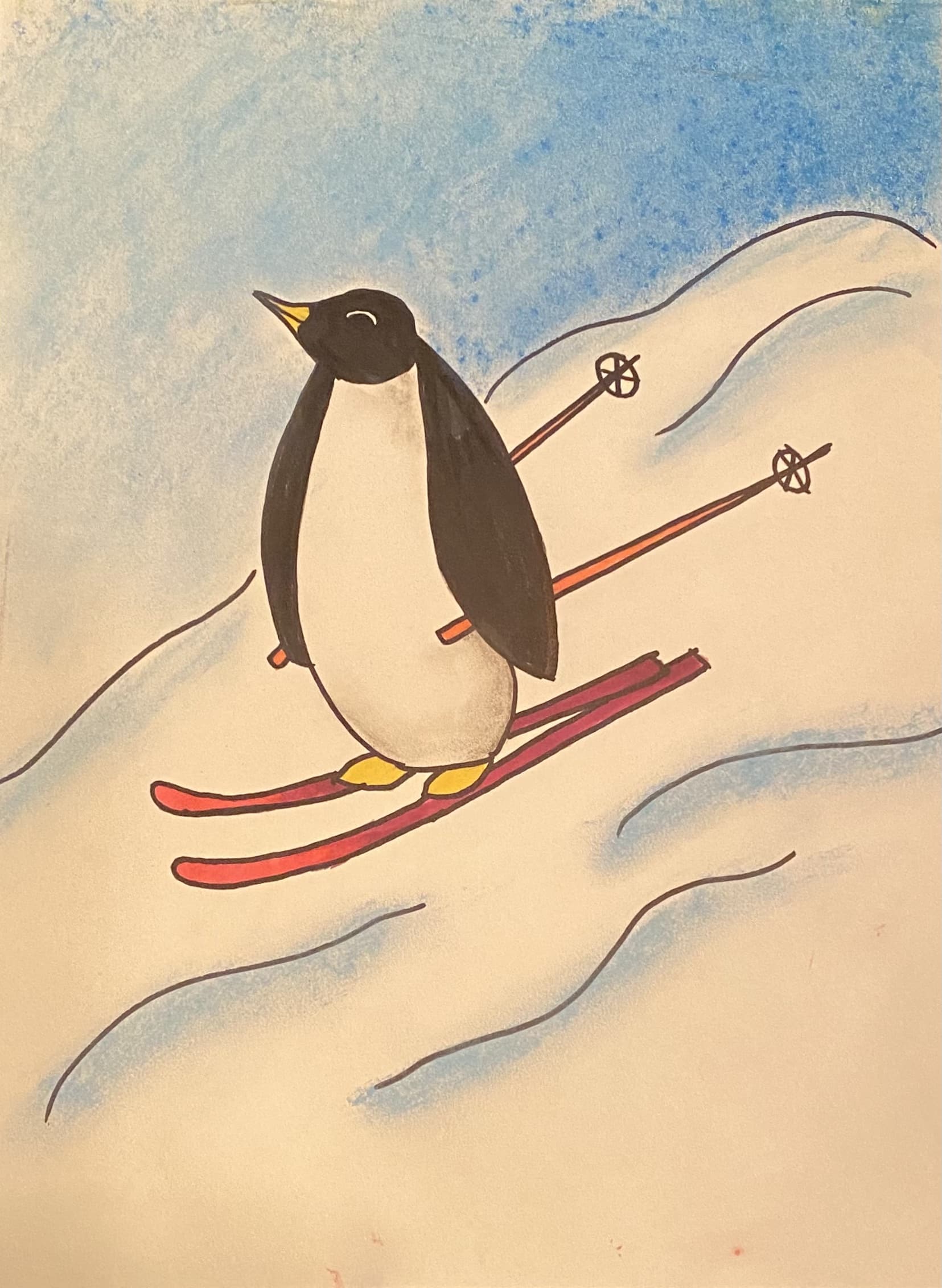 Skiing Penguin L1